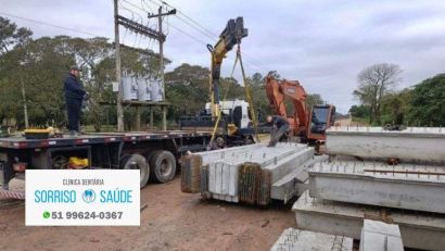 Nova ponte no Arroio Duro em Camaquã avança com chegada de estruturas pré-moldadas