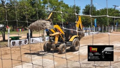 Balneário do Rio Camaquã, em Cristal, recebe nova areia e qualifica o Futebol 7