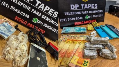 Operações da Polícia Civil resultam em quatro prisões por tráfico de drogas em Tapes
