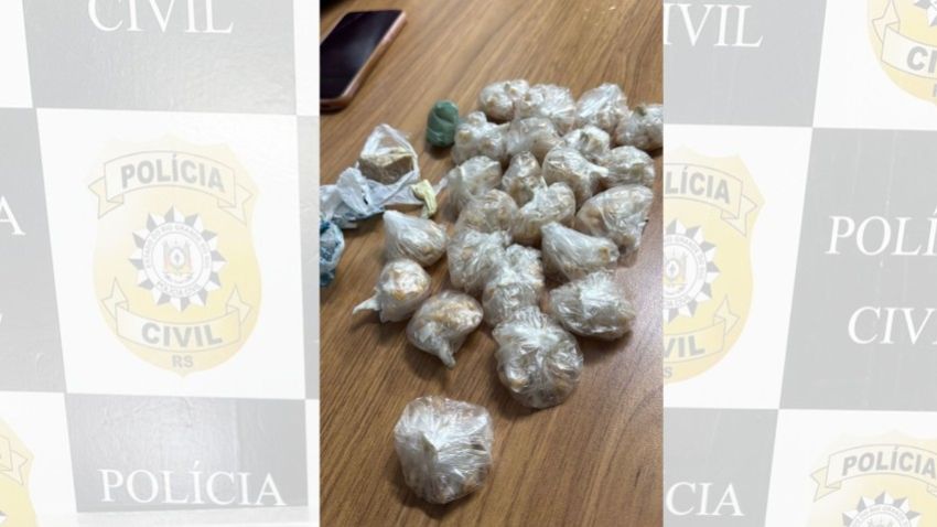 Mulher é presa com 78 gramas de crack em Tapes; droga renderia cerca de 500 pedras para o tráfico