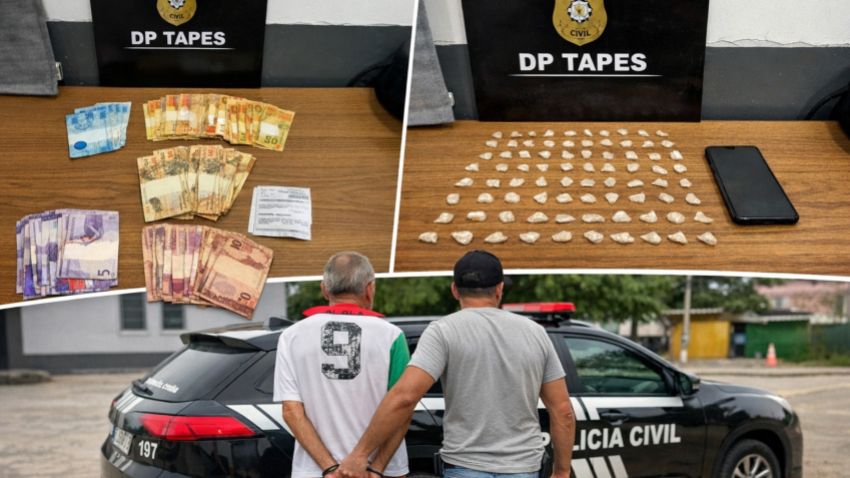 Polícia Civil prende suspeito ligado a facção criminosa e apreende 88 pedras de crack em Tapes