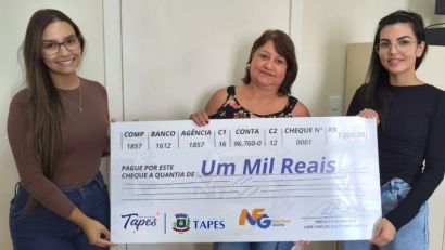Moradora de Tapes ganha R$ 1 mil no Nota Fiscal Gaúcha e cidade reforça incentivo ao comércio local
