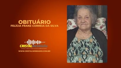 Cristal se despede de Felícia Franz Correia da Silva aos 97 anos