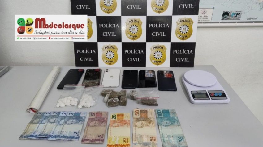 Polícia Civil prende quatro suspeitos por tráfico de drogas em São Lourenço do Sul