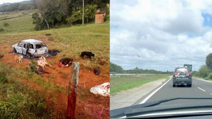 HOMEM ABRIU FOGO CONTRA ABGEATÁRIO E ATEOU FOGO NO CARRO DELES