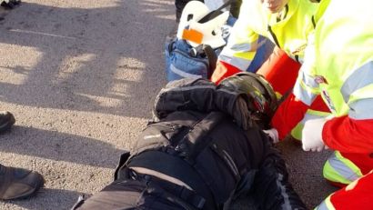 MOTOCICLISTA FICA FERIDO APÓS PERDER O CONTROLE DA MOTO NA BR-116