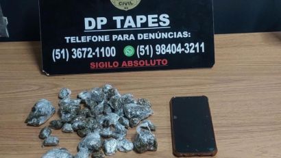 POLÍCIA CIVIL DE TAPES PRENDE TRAFICANTE E APREENDE DROGAS EM AÇÃO POLICIAL