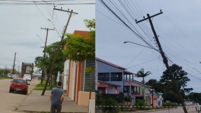 BAIRROS DE CRISTAL ESTÃO HÁ MAIS DE 24H SEM LUZ APÓS TEMPORAL