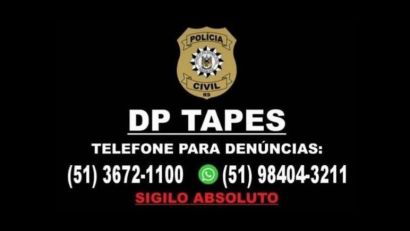 POLÍCIA CIVIL PRENDE SUSPEITO DE VIOLÊNCIA DOMÉSTICA EM TAPES