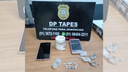 POLÍCIA CIVIL PRENDE TRAFICANTE EM TAPES E DESARTICULA PONTO DE VENDA DE DROGAS