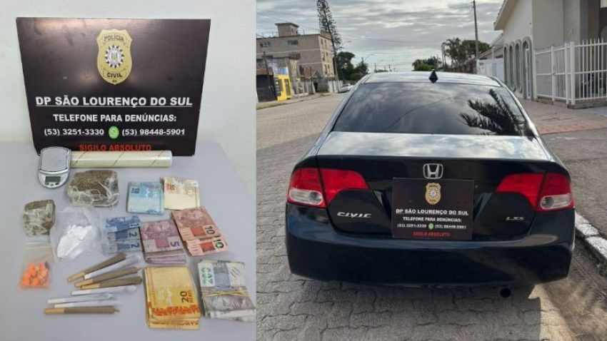 POLÍCIA CIVIL REALIZA PRISÃO POR TRÁFICO DE DROGAS EM SÃO LOURENÇO DO SUL