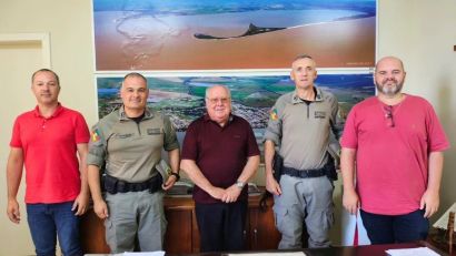 BRIGADA MILITAR E PREFEITURA DE TAPES DEFINEM ESTRATÉGIAS PARA SEGURANÇA EM EVENTOS