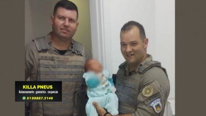 BRIGADA MILITAR SALVA BEBÊ ENGASGADO EM TAPES